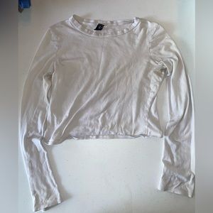 White Windsor Cropped Longsleeve